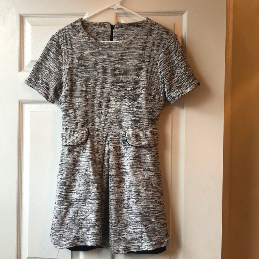 Grey and black dress